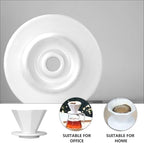 Ceramic Coffee Filter Cup Stable Base Reusable Manual Dripper White - Image 4