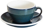 Loveramics Coffee Cup Ceramic, 8 oz Latte Art Cup with Saucer for Cappuccino, Tea, Espresso, Thick - walled stoneware Cappuccino mug Set for Cafe and Barista - Potters Colours (Night Sky, 8OZ) by LoveramicsUSA