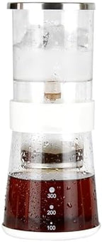 Ice Drip Coffee Maker, Cold Brew Drip Tower with Adjustable Dripper, 400ML Large Capacity and Serves 2-4 Cups Of Premium Cold Brew Coffee, Easy To Clean and Safe, for Home, Office and Travel by Unknown