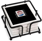 CafePress Pepsi Cola Ice Cold Tumbled Stone - Set of 4 Coasters Set of 4 w/holder by CafePress