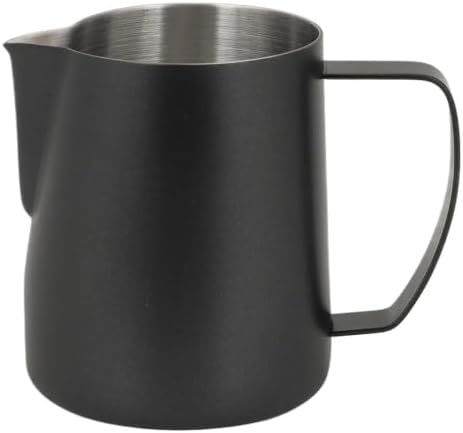 Milk Frother Cup Stainless Steel Stainless Steel Milk Frothing Cup 700ml Capacity 24oz Steaming Pitcher Espresso Frother Maker(Black) by Unknown