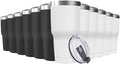 30oz Stainless Steel Travel Mug with Lid, 12 Pack Double Wall Vacuum Insulated Bulk Tumbler, Powder Coated Coffee Cup Suitable for Vehicle Cup Holders by Deitybless