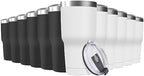 30oz Stainless Steel Travel Mug with Lid, 12 Pack Double Wall Vacuum Insulated Bulk Tumbler, Powder Coated Coffee Cup Suitable for Vehicle Cup Holders by Deitybless