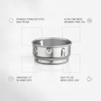Stainless Steel Tea Infuser for Loose Leaf - Fine Mesh Strainer Fits Mugs & Cups (1.5-1.77 Inch Diameter) - Image 4