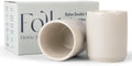 Folk Ceramics Dylan Cappuccino Cups, Fog Grey, Set of 2, 8oz by FolkCeramics