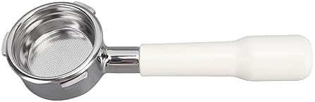 Bottomless Coffee Portafilter, 58mm 3 Ears Bottomless Portafilter Coffee Bottomless Portafilter for Barsetto Coffee Machine (White) by BAFOVY