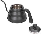 Pwshymi Stainless Steel Gooseneck Kettle, PTFE Coffee Pot with Ergonomic Handle and 3 Layer Composite Base, for Gas Electric Induction Stove Pour Over Coffee Maker (1L) - Image 7