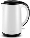 Secura Original Stainless Steel Double Wall Electric Water Kettle 1.8 Quart with Auto Shut-Off & Boil-Dry Protection, White SWK-1701DW/HB-3227B by Secura