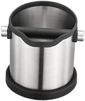 Anti Slip Espresso Grinds Waste Container Open Mouthed Stainless Steel by SHOWERORO