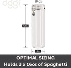 Oggi Tall Clear Canister with Clamp Lid, 58 oz - Large Airtight Food Storage Container, Ideal for Kitchen & Pantry Storage of Bulk, Dry Foods Including Pasta & Spaghetti,(Pack of 12) - Image 5