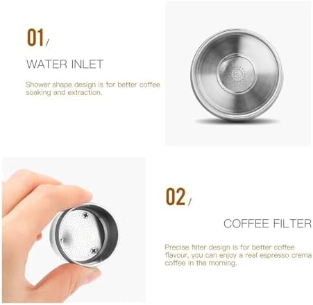 Compatible With ILLY，Y3.2 Mahine,Stainless Steel Reusable Coffee Filter Support Refillable Capsules Cup Pod(Right) - Image 3