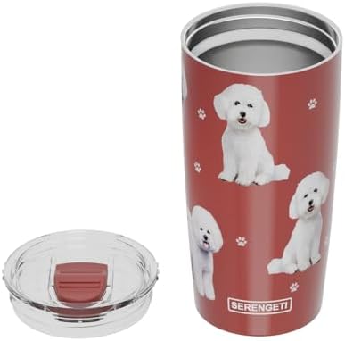 SERENGETI Bichon Frise 20 Oz. Stainless Steel, Vacuum Insulated Tumbler with Spill Proof Lid - 3D Print - Insulated Travel mug for Hot or Cold Drinks (Bichon Frise Tumbler) - Image 3