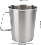 Milk Frothing Pitcher, Food Grade Stainless Steel Frother Cup with Graduated Markings, Professional Latte Art Tool for Home and Commercial Coffee Preparation (1500ML) - Image 7