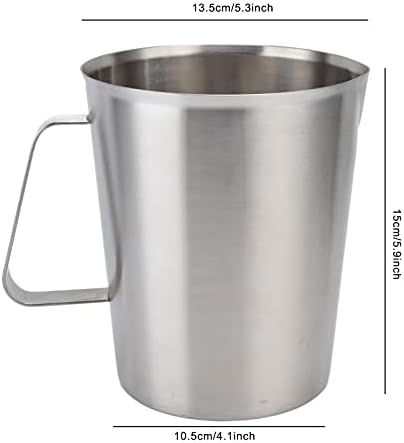 Milk Frothing Pitcher, Food Grade Stainless Steel Frother Cup with Graduated Markings, Professional Latte Art Tool for Home and Commercial Coffee Preparation (1500ML) - Image 7