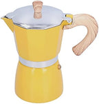 300ML Stovetop Espresso Maker Moka Pot Coffee Maker Coffee Pot Moka Maker Coffee Kettle for Gas Stove Ethanol Stove Electrothermal Furnace Home Kitchen (Yellow) - Image 3