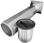 Rattleware Stainless Steel Round Knock Box with Floor Stand Espresso Waste by rattleware