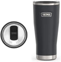 THERMOS ICON SERIES Stainless Steel Cold Tumbler with Slide Lock, 24 Ounce, Granite by Thermos