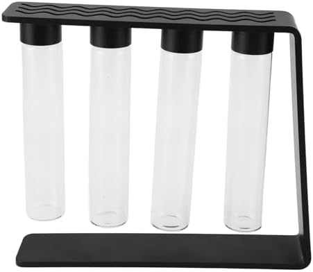 Coffee Bean Cellar Tubes, Premium Glass Coffee Bean Storage for Home Use, 2 Ounce Capacity with Metal Stand - Image 4