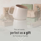 Ava Nord Large Stoneware Ceramic Coffee Mugs Set of 2 | 20 oz | Rose Sand - Image 6