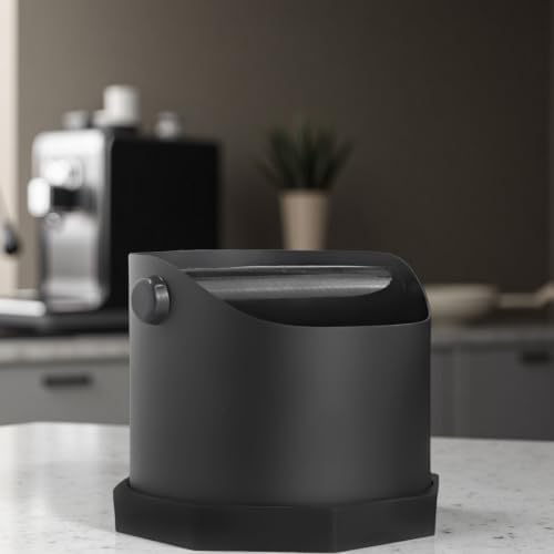 Small Espresso Knock Box, 25.36 oz / 750 mL Capacity, Matte Black Stainless Steel Coffee Waste Bin, Anti-Slip Base, Easy-Clean Grounds Disposal Container for Home Barista and Countertop Use - Image 6