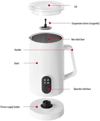 Automatic Milk Frother Handheld Electric Hot Cold Foam Maker Large Capacity Easy Great Family US Plug 110V - Image 2