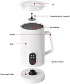 Automatic Milk Frother Handheld Electric Hot Cold Foam Maker Large Capacity Easy Great Family US Plug 110V - Image 2