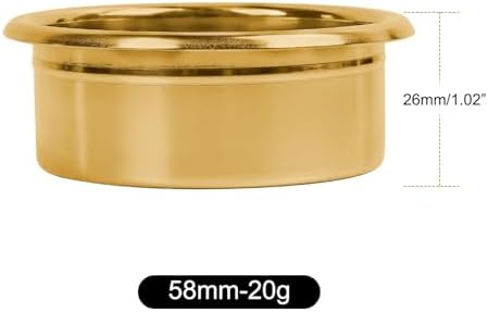 Precision High Extraction Espresso Filter Basket -Clockwork, Stainless Steel Filter Basket For Bottomless Portafilter(Glod 58MM (20g)) - Image 2