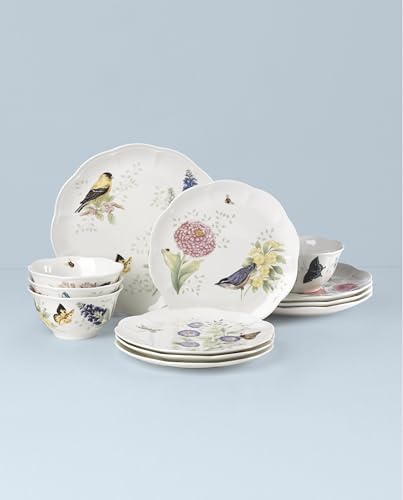 Lenox Butterfly Meadow Flutter Porcelain 12-Piece Dinnerware Set for 4 - Image 2