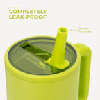 HydroJug Traveler 32oz, Insulated Tumbler with Handle & Straw, Lemon Lime - Image 4