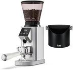 Tuni G1 Conical Burr Coffee Grinder With Coffee Knock Box(Silver) by Tuni