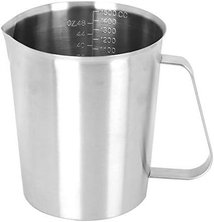 Stainless Steel Pitcher Stainless Steel Pitcher 1500ml Stainless Steel Coffee Milk Frothing Cup with Scale for Latte Art Coffee Shop Use - Image 5