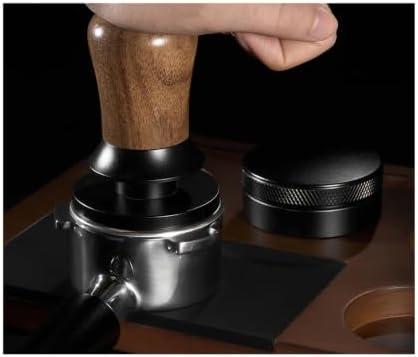 Espresso Coffee Tamper, Ergonomic Handle Self-leveling Tamper, Calibrated Tamper, Wooden Tamper Spring Loaded 51/54/58mm - Image 4