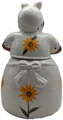 ACK African American Women Ceramic Cookie Jar with Lid and and Rubber Seal, Food Storage Jar, Kitchen Décor, Snack Storage Container for Cookie, Candy and More - Image 2