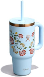 Hydro Flask 32 Oz Travel Tumbler with Handle, Lid and Straw - Insulated Stainless Steel in Western Light Blue - Image 2