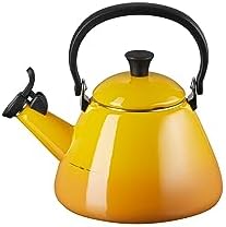 Le Creuset Kone Stove-Top Kettle with Whistle, Suitable for All Hob Types Including Induction, Enamelled Steel, Capacity, 1.6 L, Nectar, 40101026720000 - Image 2