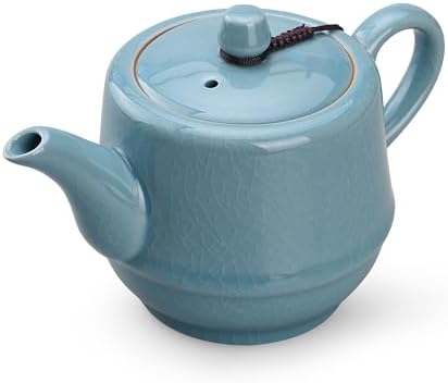 Ceramic Teapot with Infuser for Tea Coffee Milk as Gift Sky Blue - Image 4