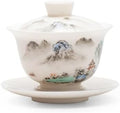 Gaiwan Tea Set Gongfu Tea Cup Chinese Landscape Ceramic Tea Set by simeiton