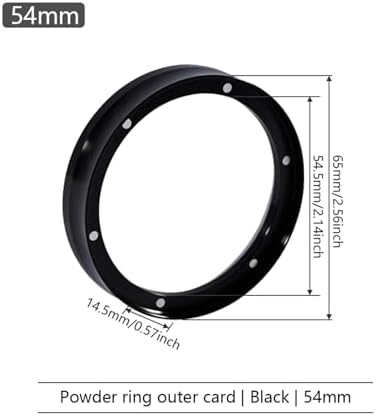 Portafilter Funnel 2 Pcs Espresso Metering Ring, Suitable for Coffee Portafilter Replacement Ring, Barista Tool(Black-54mm) - Image 2