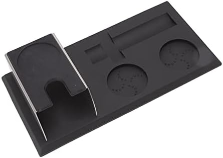 Coffee Tamper Mat and Holder Set, Non Slip Silicone and Stainless Steel, Stable Espresso Tamper Station, Compact Storage Base for Home and Coffee Shop by Unknown