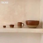 MORA Medium Mugs Set of 4, 16oz Ceramic Pottery Latte Mugs/Coffee Cups - Microwave and Dishwasher Safe - Toasted Terracotta - Image 7