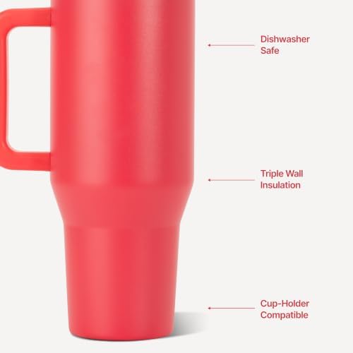HydroJug Traveler 40oz, Insulated Tumbler with Handle & Straw, Fruit Punch - Image 3