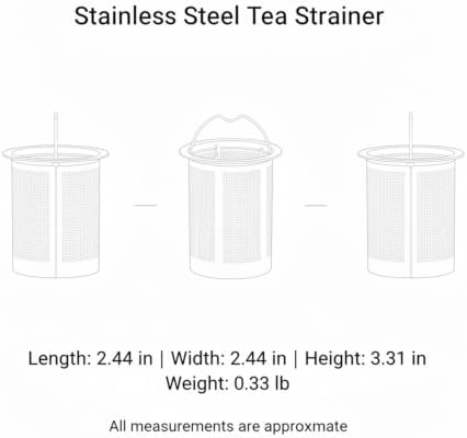 Stainless Steel Tea Strainer with Long Handle, Fine Mesh Loose Leaf Infuser for Deep Mugs and Teapots (1 Piece) - Image 7