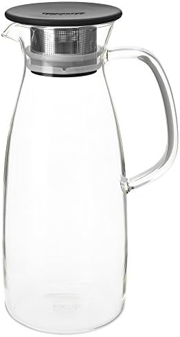 FORLIFE Mist Glass Ice Tea Jug, 50-Ounce, Black - Image 2