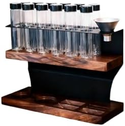 8-Piece Vacuum Coffee Canister Set (2-Layer Stand) – Airtight Jars + Funnel for Coffee Enthusiasts & Cafés | Fresh Bean/Tea Storage for Kitchen Countertops by KKAFFEELUX