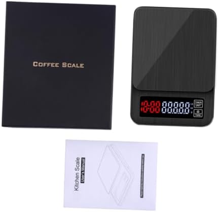 5kg Electronic Coffee Scale with Timer Digital Kitchen Scale for Cooking Baking Weighing Precision Sensors Easy to Use Lightweight Design Black USB Powered No Batteries Included by Hoement