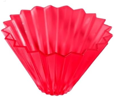 Ceramic Coffee Filter Cup Reusable Filters Maker With Wood Stand Funnel Dripper Cake Accessories(Red) by Unknown