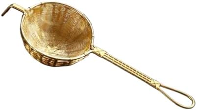 Tea Drain Strainer Filter Mesh Hand Weaving Fine Copper Drip Bowls Infuser for Loose Leaf Teapot Strainer With Handles Divider (C) by Homdexor