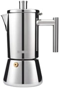 Stainless Moka Pot Stovetop Espresso Maker Induction Italian Coffee 1-9Cups by Unknown