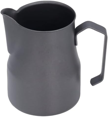 Skull Pattern Stainless Steel Milk Frother Cup, 550ml Capacity, Olecranon Outlet Design for Latte, Coffee, Chocolate Brewing, Dishwasher Safe (Black) - Image 2