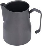 Skull Pattern Stainless Steel Milk Frother Cup, 550ml Capacity, Olecranon Outlet Design for Latte, Coffee, Chocolate Brewing, Dishwasher Safe (Black) - Image 2